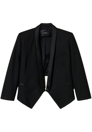 TWINSET open front cropped blazer - Black
