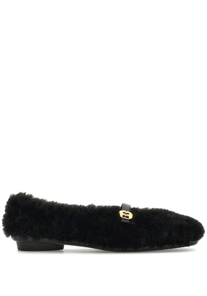 Ferragamo Fluffy ballerina shoes - Black