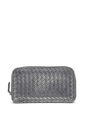 Bottega Veneta Pre-Owned Intrecciato zipped leather wallet - Silver