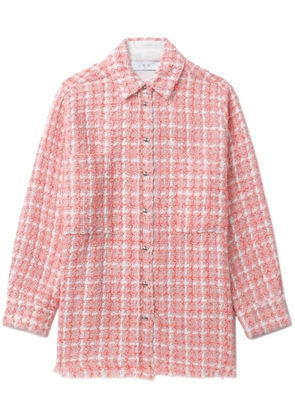 IRO plaid-check tweed shirt - Pink