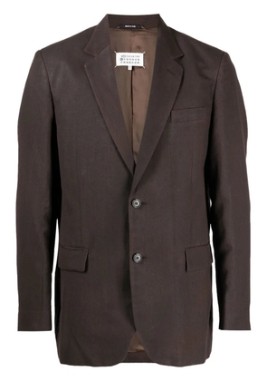 Maison Margiela notched-lapels single-breasted blazer - Brown