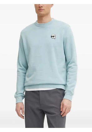 Karl Lagerfeld logo-patch crew-neck sweatshirt - Blue