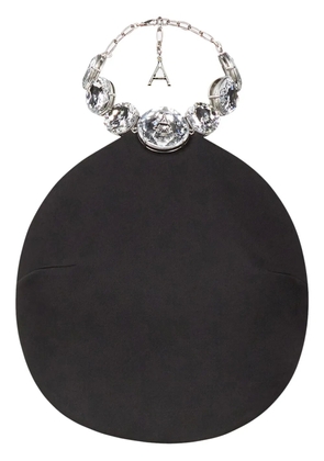 AREA crystal-embellished wool top - Black