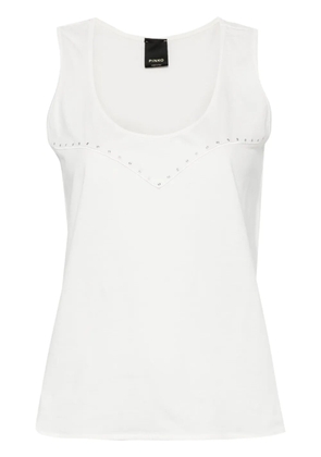 PINKO eyelet-detail cotton T-shirt - White