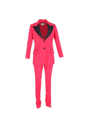 Gucci Pre-Owned contrast-lapel suit - Pink