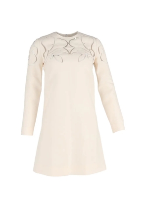 Valentino Garavani Pre-Owned flower-lasercut mini dress - White