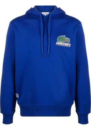 Lacoste Minecraft logo-patch hoodie - Blue