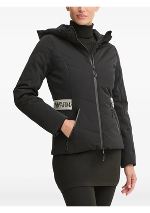 Ea7 Emporio Armani logo-tape ski jacket - Black
