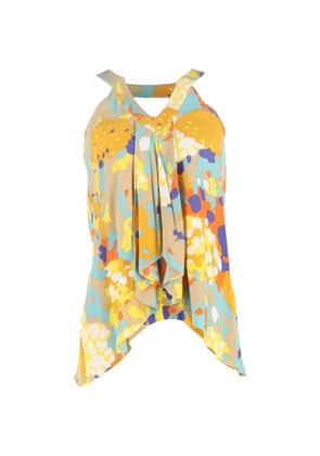 Diane Von Furstenberg Vintage printed v-neck sleeveless top - Neutrals