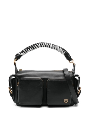 PINKO braided-handle pocket tote bag - Black