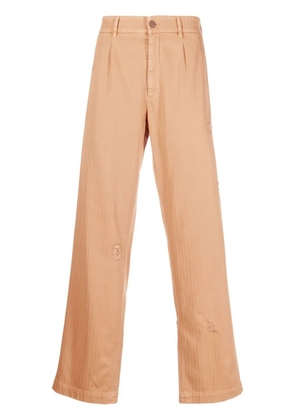 Palm Angels ripped-detail straight-leg trousers - Neutrals