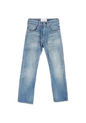 Junya Watanabe Comme des Garçons Pre-Owned logo-patch cotton jeans - Blue