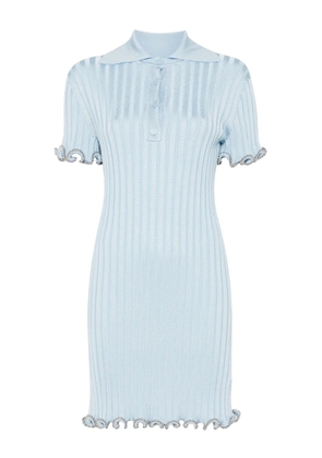 Jil Sander ribbed-knit mini dress - Blue