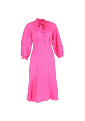 Cefinn jacquard pussybow midi dress - Pink