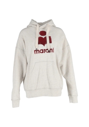 Isabel Marant Vintage mansel logo-print hoodie - Neutrals