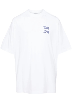 COUNTY OF MILAN MBCM Slogan cotton T-shirt - White