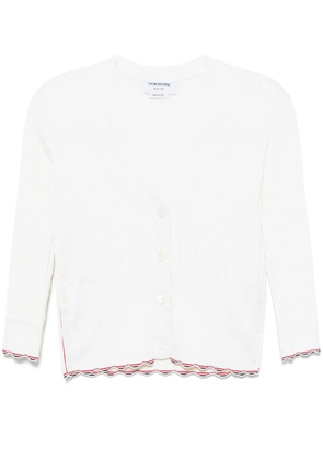 Thom Browne V-neck cardigan - 100 WHITE