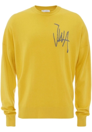 JW Anderson logo-embroidered jumper - Yellow