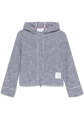 Thom Browne gingham-check tweed jacket - Black