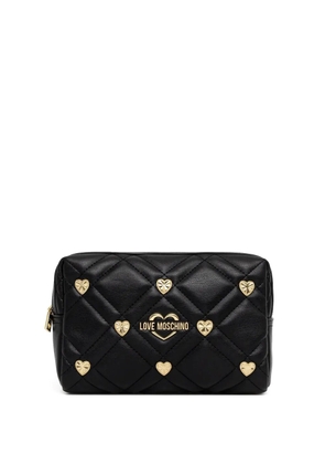 Love Moschino heart-stud clutch bag - Black