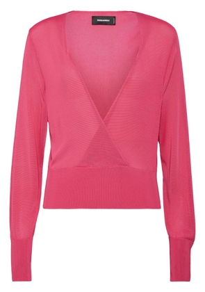 DSQUARED2 plunging V-neck jumper - Pink