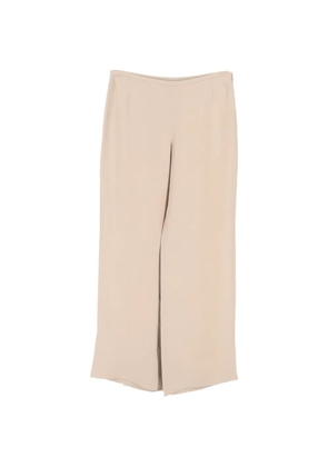 Emporio Armani wide-leg silk trousers - Neutrals