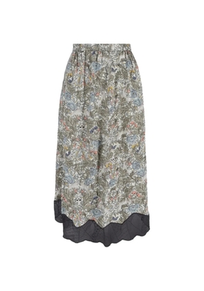 Zadig&Voltaire floral-print lace skirt - Neutrals