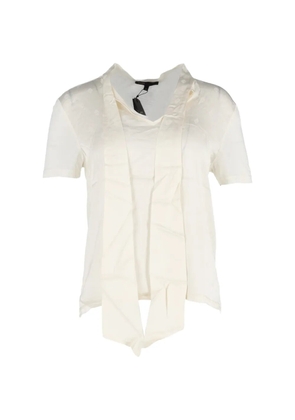 Maje tie-neck silk top - Neutrals