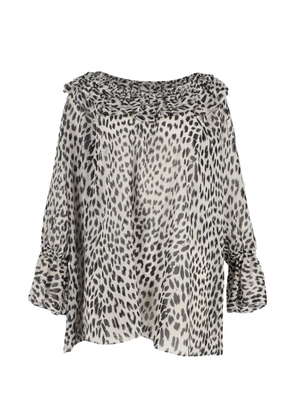 Temperley London printed silk blouse - Neutrals