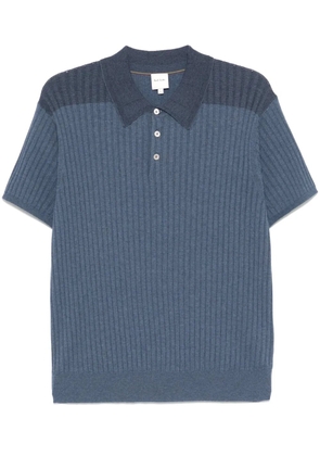 Paul Smith ribbed-knit polo shirt - Blue