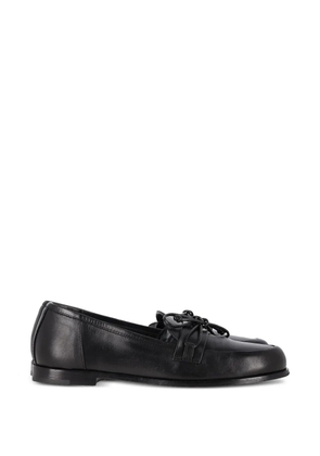 TOTEME rounded leather loafers - Black