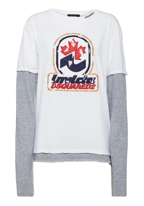 DSQUARED2 x Invicta logo-embroidered T-shirt - White