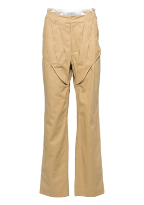 JUNTAE KIM gathered corset slacks - Neutrals