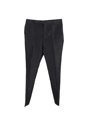 Saint Laurent Pre-Owned floral-jacquard trousers - Black