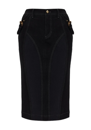 Versace Jeans Couture buckle-detail denim skirt - Black