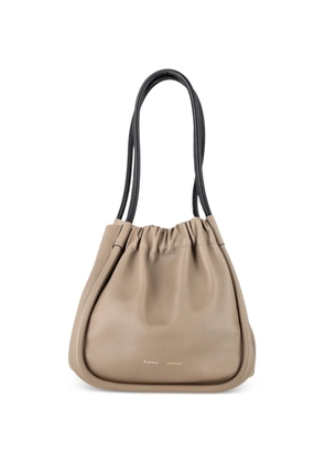 Proenza Schouler ruched leather tote bag - Neutrals