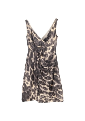 Prada Pre-Owned leopard-print wrap mini dress - Neutrals