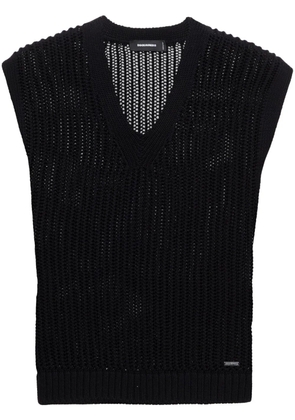 DSQUARED2 open-knit vest - Black