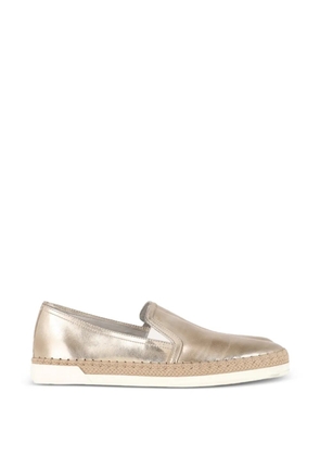 Tod's Vintage leather slip-on sneakers - Gold