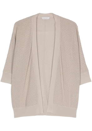 Le Tricot Perugia tricot cotton cardigan - Neutrals