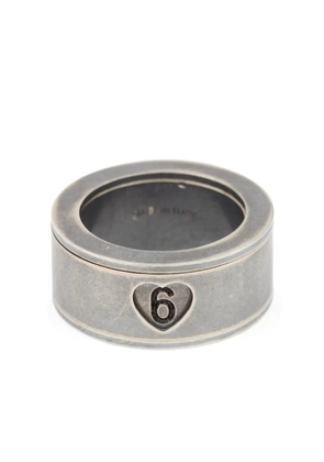 MM6 Maison Margiela heart-shape frame ring - Silver
