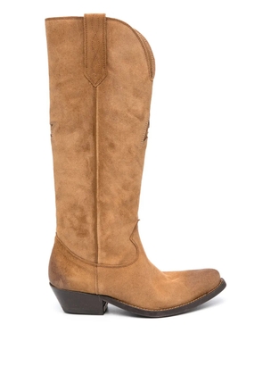 Golden Goose suede Western boots - Brown