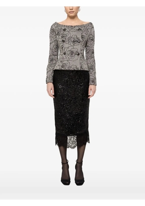 NISSA sequin-embellished blazer - Grey