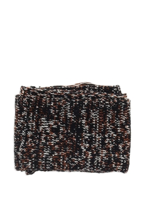 JOSEPH knitted fringed scarf - Black