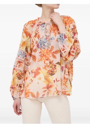 GUESS USA floral tie blouse - Neutrals