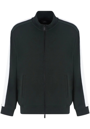 Armani Exchange zip-up logo-band sweatshirt - Black