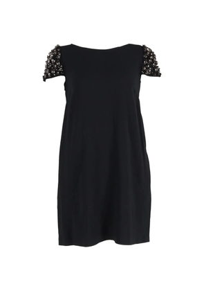 Red Valentino Vintage embellished-sleeve mini dress - Black