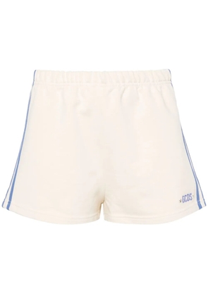 GCDS logo-embroidered jersey shorts - Neutrals