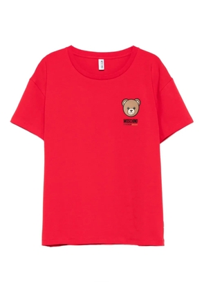 Moschino Teddy Bear-print short-sleeves top - Red