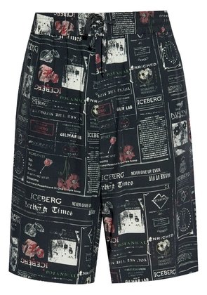 Iceberg printed shorts - Black